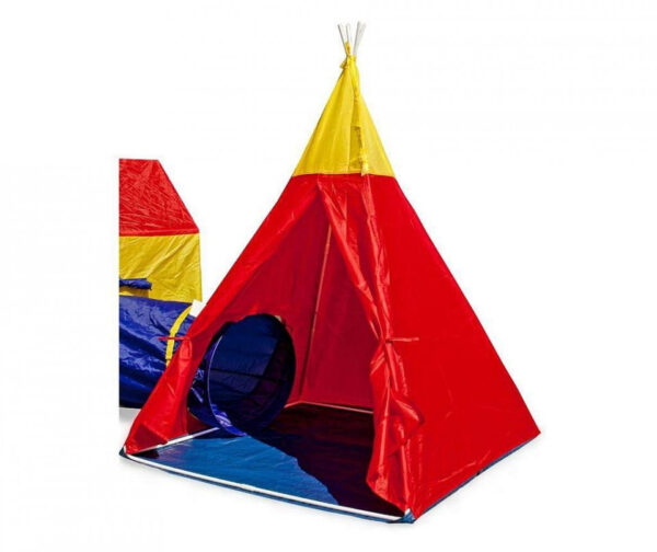 Set corturi de joaca 5 in 1 cu tunele si casuta, pliabil, pentru interior si exterior, multicolor - imagine 7