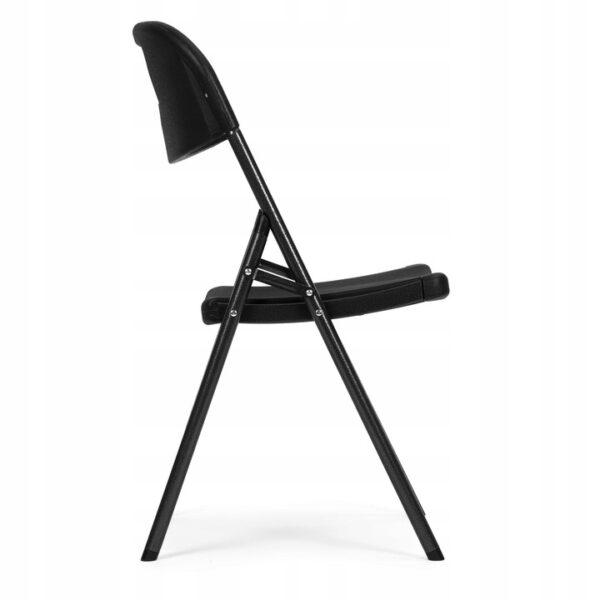 Set 2 scaune pliante 44x58x83 cm, structura metal si sezut HDPE, pliabile si usoare, negru - imagine 7