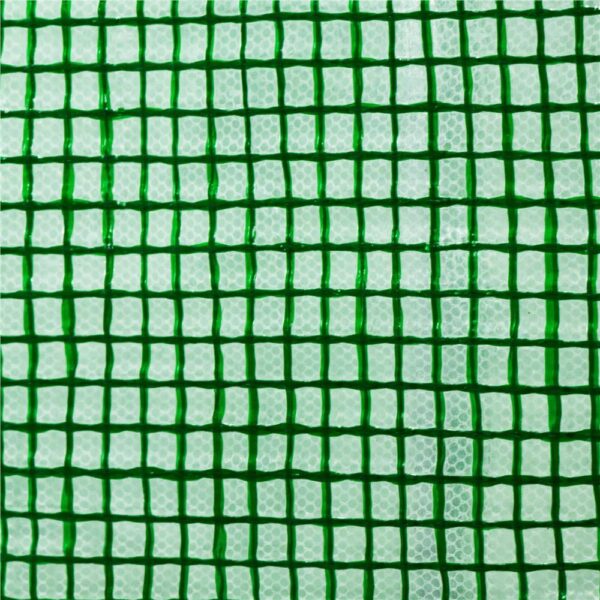 Folie inlocuire pentru sera 200x200x200 cm, PE 140g/mp cu plasa PP, UV4, 4 ferestre si usa cu fermoar, verde - imagine 7