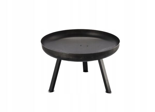 Semineu de gradina 60x36 cm, otel gros 2 mm, cu picioare detasabile, rezistent la temperaturi inalte, negru - imagine 3