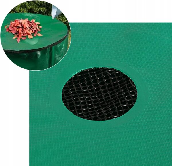 Rezervor apa pluviala 1000 L, pliabil 100x125 cm, cu robinet, filtru si capac cu fermoar, PVC rezistent UV, verde - imagine 4