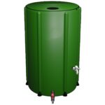 Rezervor apa pluviala 250 L, pliabil 60x88 cm, cu robinet si filtru, PVC rezistent UV, verde