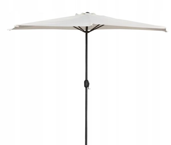 Umbrela balcon 270x250 cm, montaj pe perete, cu manivela si husa impermeabila, poliester 180g/mp, gri - imagine 7