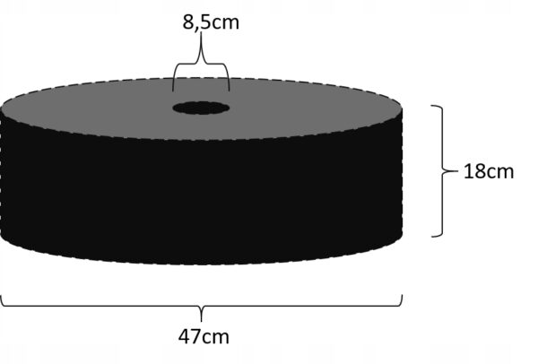 Suport umplere umbrela 47x18 cm, sac cu manere, inchidere velcro, poliester impermeabil, negru - imagine 5
