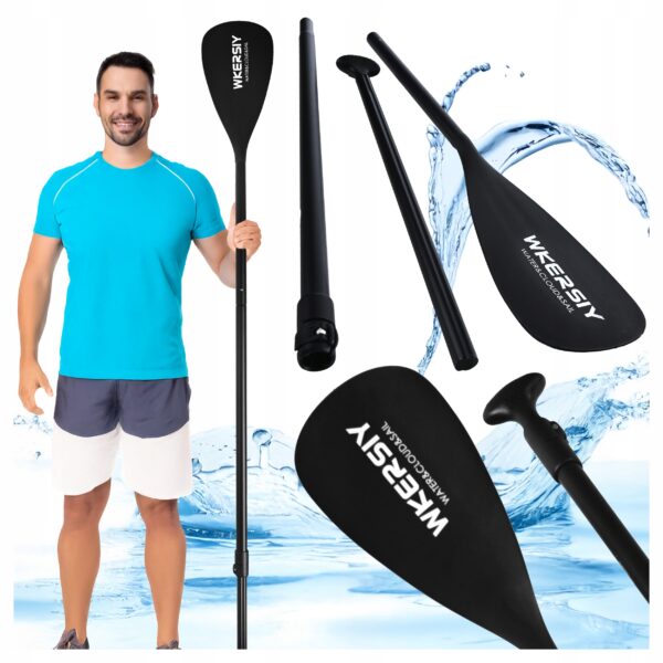 Vasla pliabila pentru SUP, 170-210 cm – usoara, reglabila, 3 segmente, aluminiu - imagine 2