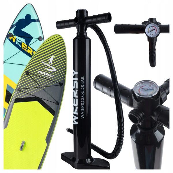 Pompa manuala cu manometru pentru SUP, 15 PSI – dubla actiune, furtun 130 cm - imagine 5