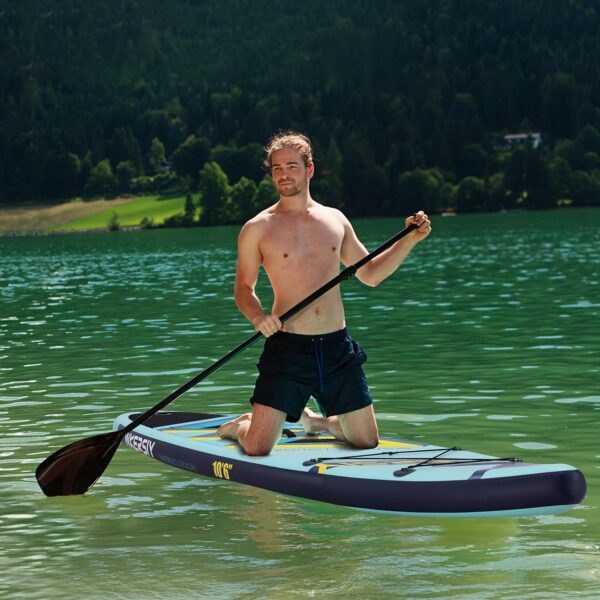 Set SUP gonflabil, 340x82x15 cm, albastru – stand-up paddle, 180 kg, scaun caiac si accesorii - imagine 6
