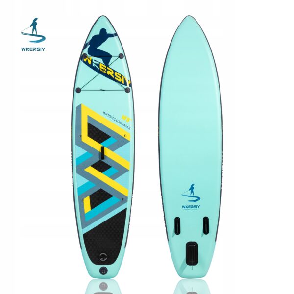 Set SUP gonflabil, 340x82x15 cm, albastru – stand-up paddle, 180 kg, scaun caiac si accesorii - imagine 7