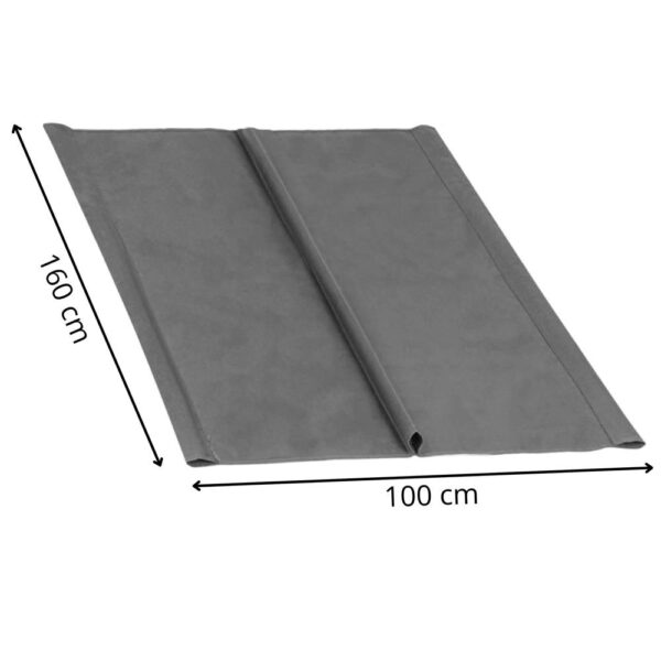 Husa din panza pentru leagan de gradina, 160x100 cm, gri – material impermeabil - imagine 2