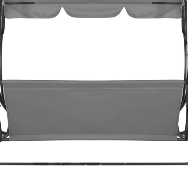 Husa din panza pentru leagan de gradina, 160x100 cm, gri – material impermeabil - imagine 8