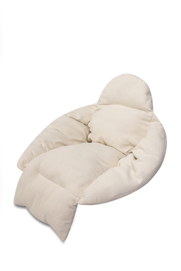 Perna mare pentru leagan tip cuib 64x56x66 cm, cu suport pentru picioare si cap, ecru - imagine 7