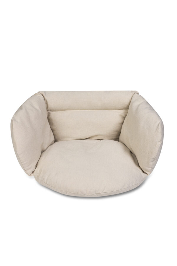 Perna pentru leagan tip cuib 56x63x36 cm, umplutura moale, ecru - imagine 6