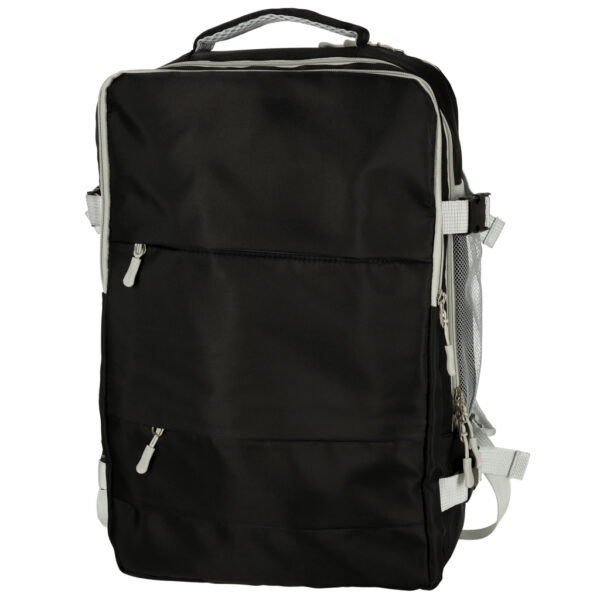 Rucsac de calatorie, 45x28x16 cm, negru – impermeabil, compatibil pentru companii aeriene low cost - imagine 9