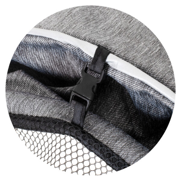 Tricicleta 3in1 105x52x94 cm, sezut rotativ 360°, roti fara aer, copertina reglabila, gri - imagine 13