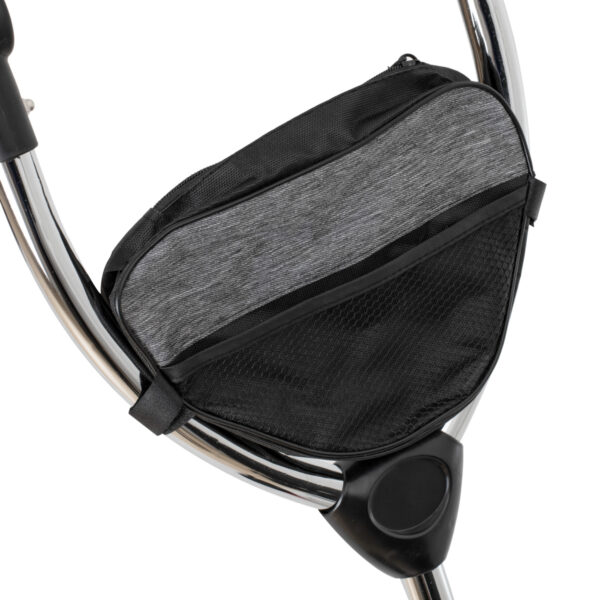 Tricicleta 3in1 105x52x94 cm, sezut rotativ 360°, roti fara aer, copertina reglabila, gri - imagine 17