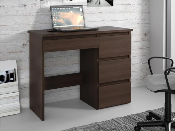 Birou calculator Beta 3 cu 4 sertare, 94x43x75 cm, finisaj wenge - imagine 2