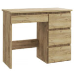 Birou calculator Beta 3 cu 4 sertare, 94x43x75 cm, finisaj craft