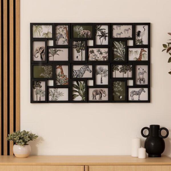 Rama foto colaj Atmosphera Cali pentru 24 poze, format mare, negru, 86x57 cm - imagine 2