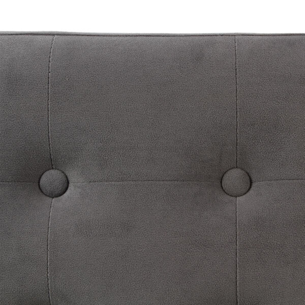 Taburet dublu pliabil Atmosphera Lysandre, MDF si poliester, 76x38x38 cm, gri - imagine 2