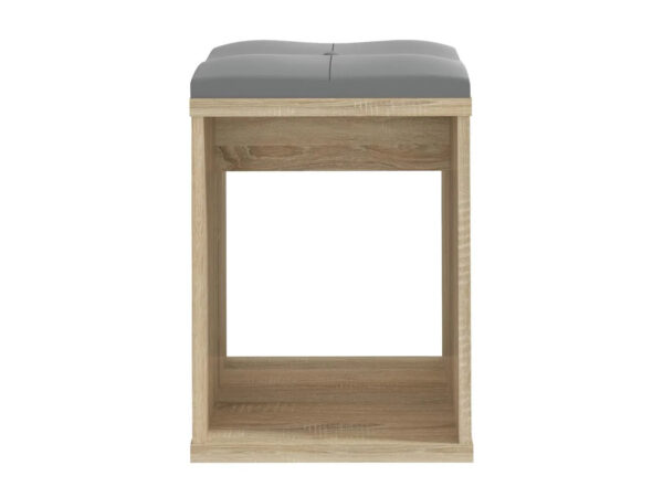 Taburet pentru masuta de toaleta cu sezut confortabil, 30x30x42 cm, stejar - imagine 2