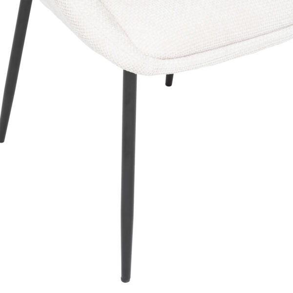 Scaun Atmosphera Seliso cu sezut din chenille, cadru din otel, 60x57x81 cm, bej - imagine 3