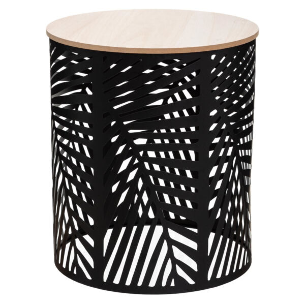 Set 2 masute cafea Atmosphera Akira, 39x45 cm si 35x40 cm, structura metalica, negru - imagine 3