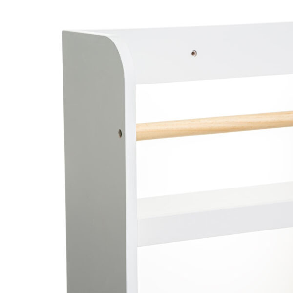 Biblioteca copii Atmosphera Classic, 4 rafturi, MDF si lemn de pin, 55x112 cm, alb - imagine 3