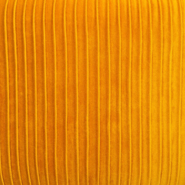 Taburet Atmosphera Solaro rotund cu baza aurie, 35x41 cm, galben mustar - imagine 3