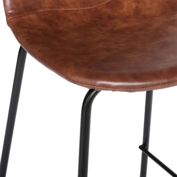Scaun bar Atmosphera Vladi, cadru metal si lemn, 44x42x95 cm, maro - imagine 3