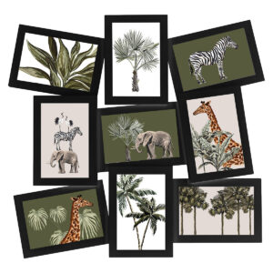 Rama colaj 9 fotografii 5Five Cali din plastic, 46x1,9x49 cm, negru