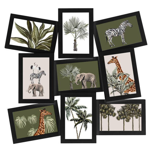 Rama colaj 9 fotografii 5Five Cali din plastic, 46x1,9x49 cm, negru