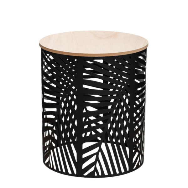 Set 2 masute cafea Atmosphera Akira, 39x45 cm si 35x40 cm, structura metalica, negru - imagine 4
