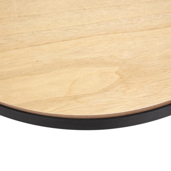 Masuta cafea Atmosphera Meca cu blat sticla si mecanism ceas decorativ, 50x51 cm, negru - imagine 4