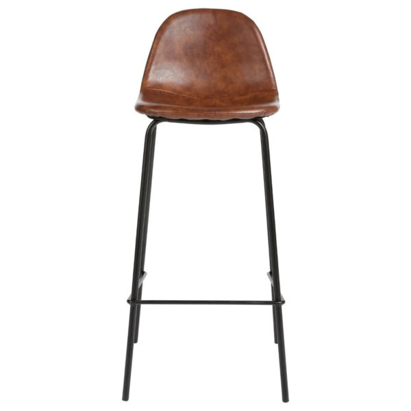 Scaun bar Atmosphera Vladi, cadru metal si lemn, 44x42x95 cm, maro - imagine 4