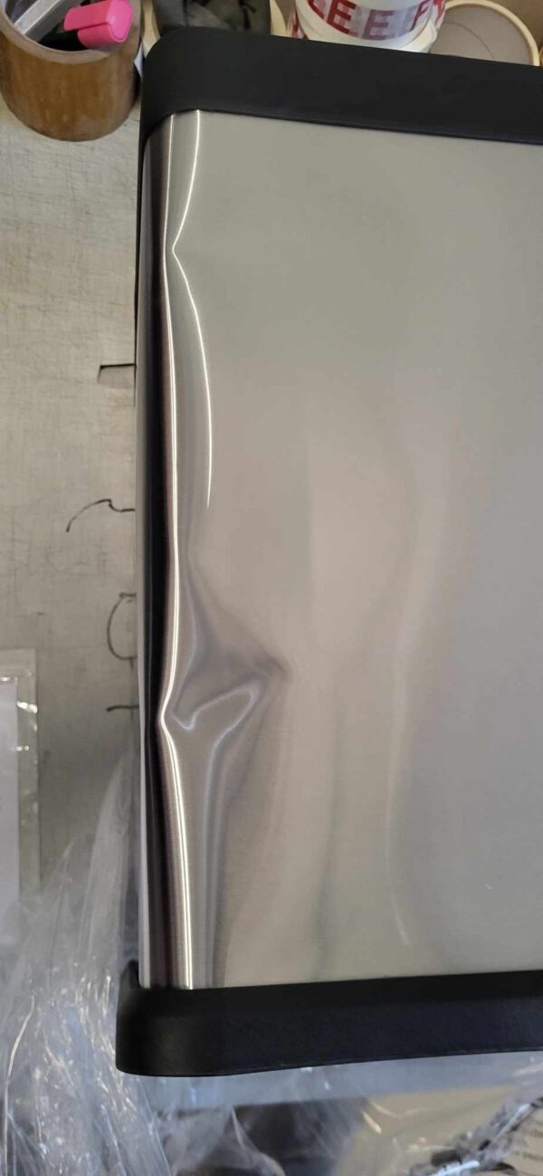 RESIGILAT: SONGMICS Cos de gunoi din inox cu 3 compartimente colectare selectiva, cu galeti interioare, 3x8litri, argintiu si negru - imagine 2