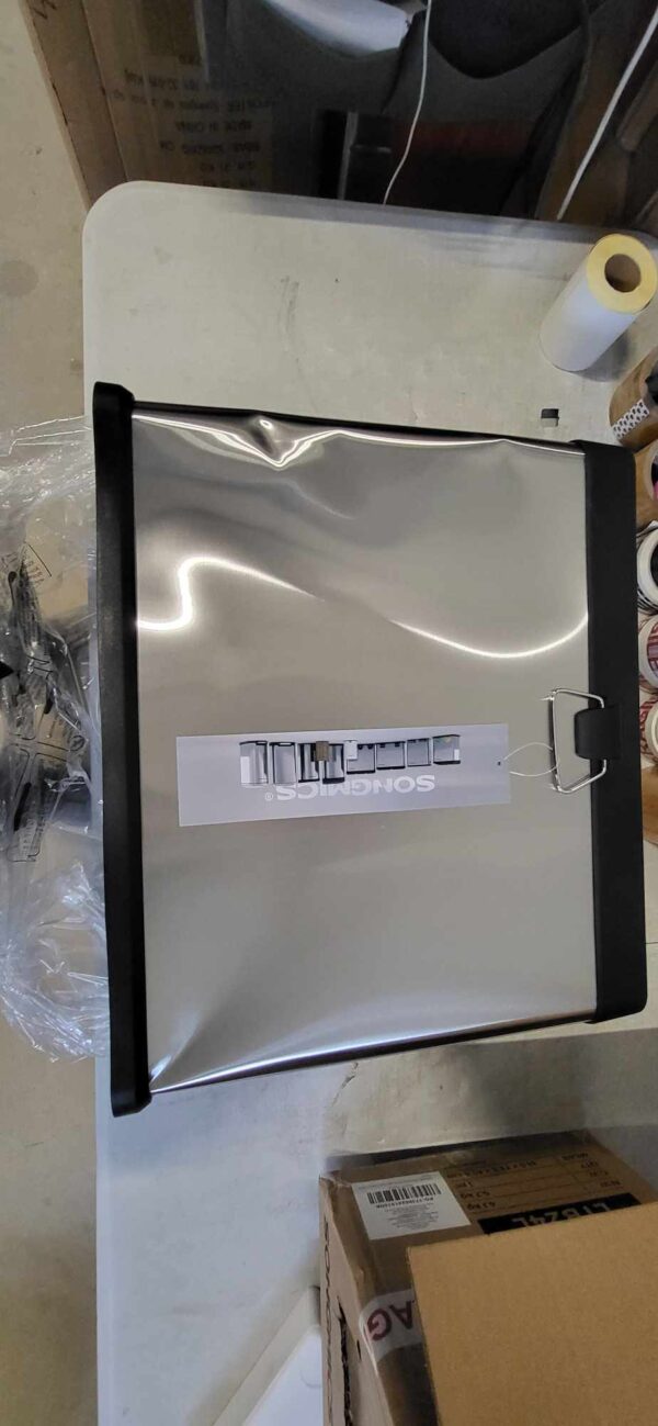 RESIGILAT: SONGMICS Cos de gunoi din inox cu 3 compartimente colectare selectiva, cu galeti interioare, 3x8litri, argintiu si negru - imagine 4