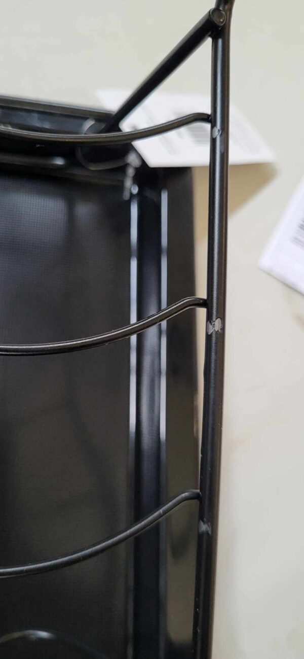 RESIGILAT: Uscator de vase cu suport tacamuri, din otel cromat, cu tava de scurgere, 40x19x13cm, negru - imagine 12