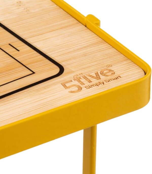 Suport hartie igienica 5Five cu raft depozitare, otel, 18x12x59 cm, galben - imagine 2