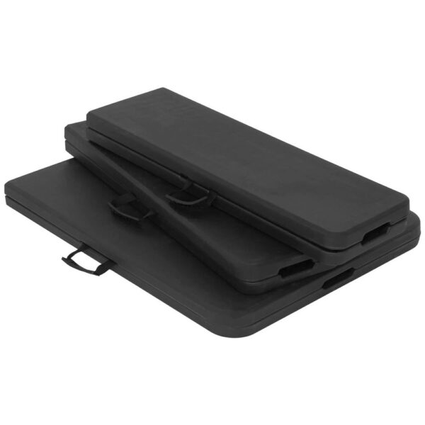 Set masa pliabila cu 2 banci, 180 cm, negru, HDPE si cadru metalic anticoroziv - imagine 14