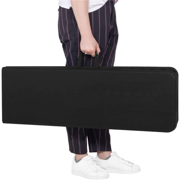 Set masa pliabila cu 2 banci, 180 cm, negru, HDPE si cadru metalic anticoroziv - imagine 15