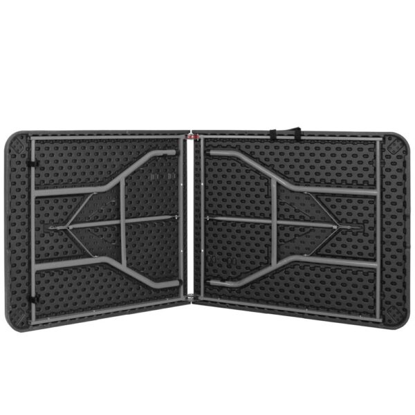 Set masa pliabila cu 2 banci, 180 cm, negru, HDPE si cadru metalic anticoroziv - imagine 16