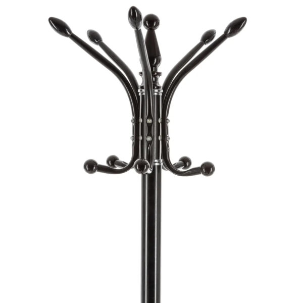 Cuier metalic 5Five cu 12 carlige si suport umbrele, otel si marmura, 182 cm, negru - imagine 2