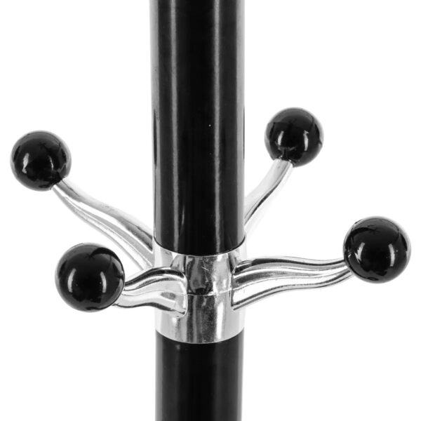 Cuier metalic 5Five cu 12 carlige si suport umbrele, otel si marmura, 182 cm, negru - imagine 4