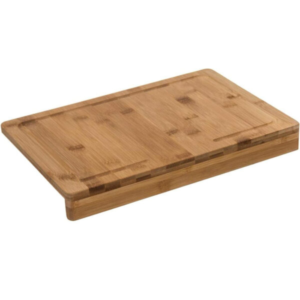 Tocator pentru colt blat 5Five din bambus cu sant colector, 35x24 cm, natur