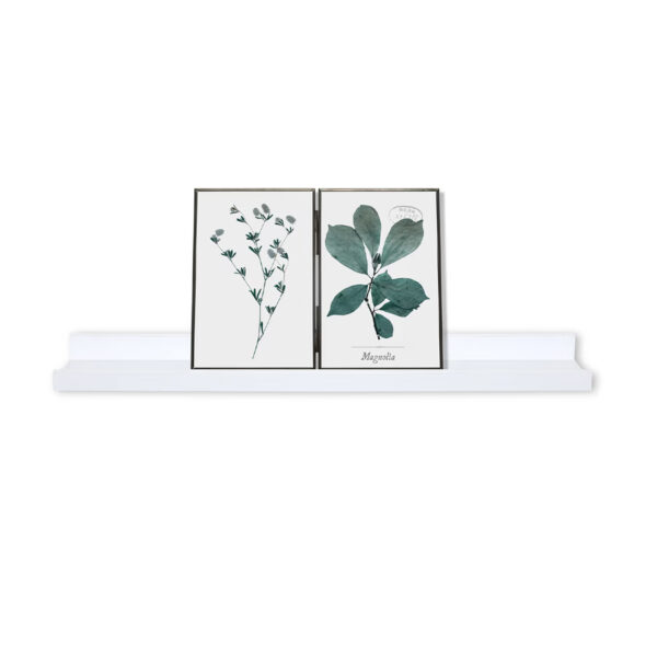 Raft perete 5Five Fixy pentru rame foto, MDF, 58x10x4 cm, alb - imagine 2