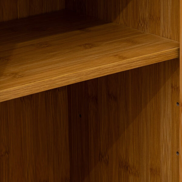 Dulap baza 5Five Sicela cu rafturi, bambus si MDF, 33x28x80 cm, natur - imagine 4