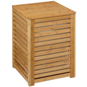 Cos rufe 5Five Sicela din lemn MDF, capacitate 65 litri, 40x40x58 cm, natur