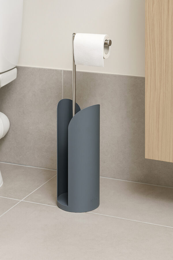 Suport hartie igienica 5Five Colors, otel, 15x60 cm, gri - imagine 6