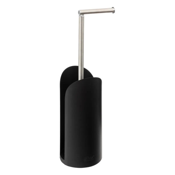 Suport hartie igienica 5Five Colors, otel, 15x60 cm, negru