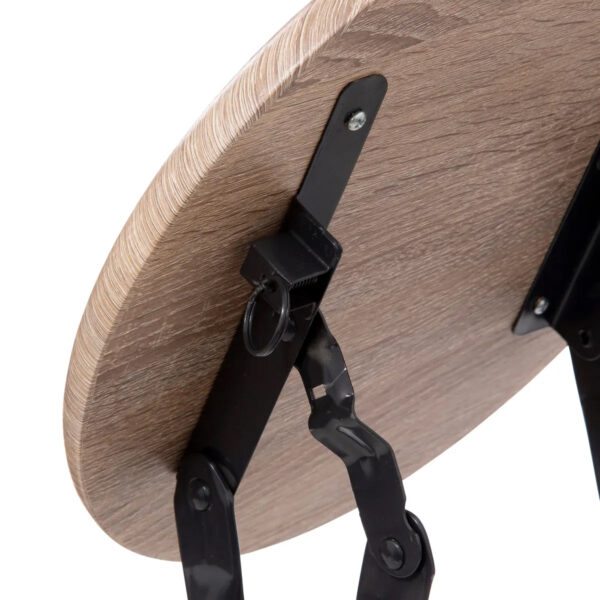 Taburet pliabil 5Five cu sezut MDF si cadru metalic, 30x46 cm, bej - imagine 5